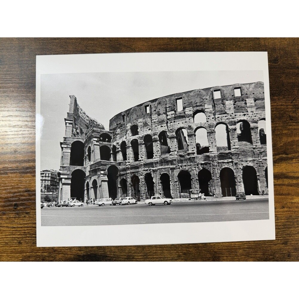 Official U.S. Navy Photo Rome Italy Colosseum 8x10 Black & White